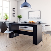 vidaXL Matbord svart 180x90x76 cm konstruerat trä