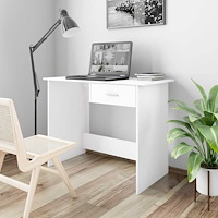 vidaXL Skrivbord vit 100x50x76 cm konstruerat trä