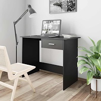 vidaXL Skrivbord svart 100x50x76 cm konstruerat trä