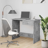 vidaXL Skrivbord betonggrå 100x50x76 cm konstruerat trä