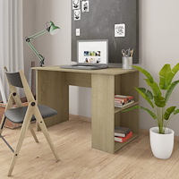 vidaXL Skrivbord sonoma-ek 110x60x73 cm konstruerat trä