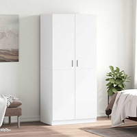 vidaXL Garderob vit 80x52x180 cm konstruerat trä