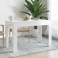 vidaXL Matbord vit högglans 120x60x76 cm konstruerat trä