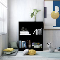 vidaXL Bokhylla svart 60x24x76 cm konstruerat trä