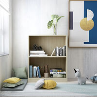 vidaXL Bokhylla sonoma-ek 60x24x76 cm konstruerat trä