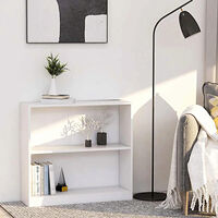 vidaXL Bokhylla vit 80x24x75 cm konstruerat trä