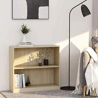 vidaXL Bokhylla Sonoma ek 80x24x75 cm konstruerat trä