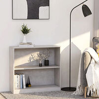 vidaXL Bokhylla betonggrå 80x24x75 cm konstruerat trä