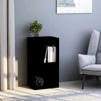 vidaXL Bokhylla med 2 hyllor svart 40x30x76,5 cm konstruerat trä