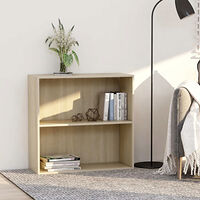 vidaXL Bokhylla sonoma-ek 80x30x76,5 cm konstruerat trä