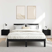 vidaXL Sängbord 2 st svart 40x30x30 cm konstruerat trä