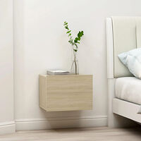 vidaXL Sängbord 2 st sonoma ek 40x30x30 cm konstruerat trä