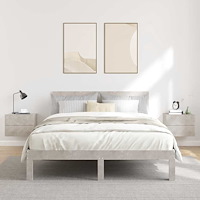 vidaXL Sängbord 2 st betonggrå 40x30x30 cm konstruerat trä