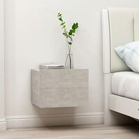 vidaXL Sängbord 2 st betonggrå 40x30x30 cm konstruerat trä