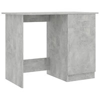 vidaXL Skrivbord betonggrå 100x50x76 cm konstruerat trä