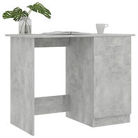 vidaXL Skrivbord betonggrå 100x50x76 cm konstruerat trä