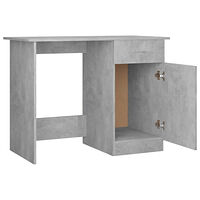 vidaXL Skrivbord betonggrå 100x50x76 cm konstruerat trä