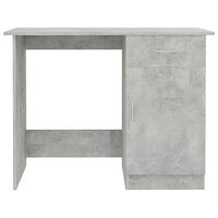 vidaXL Skrivbord betonggrå 100x50x76 cm konstruerat trä