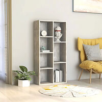 vidaXL Bokhylla betonggrå 50x25x106 cm konstruerat trä