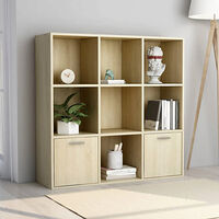 vidaXL Bokhylla sonoma-ek 98x30x98 cm konstruerat trä