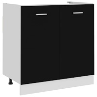 vidaXL Underskåp för diskho “Lyon” svart 80x46x81,5 cm konstruerat trä