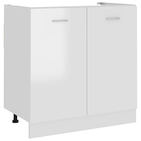 vidaXL Underskåp för diskho “Lyon” vit högglans 80x46x81,5 cm