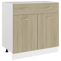 vidaXL Underskåp med låda sonoma-ek 80x46x81,5 cm konstruerat trä