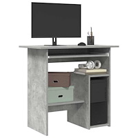 vidaXL Skrivbord betonggrå 80x45x74 cm konstruerat trä