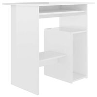 vidaXL Skrivbord vit högglans 80x45x74 cm konstruerat trä