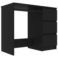 vidaXL Skrivbord svart 90x45x76 cm konstruerat trä