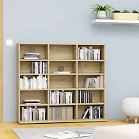 vidaXL CD-hylla sonoma-ek 100x23x89,5 cm konstruerat trä