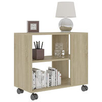 vidaXL Sidobord sonoma-ek 70x35x55 cm konstruerat trä