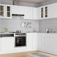 vidaXL Väggskåp med glasdörrar “Lyon” vit 60x31x60 cm konstruerat trä