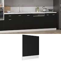 vidaXL Front för diskmaskin “Lyon” svart 59,5x3x67 cm konstruerat trä