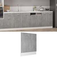 vidaXL Front för diskmaskin “Lyon” betonggrå 59,5x3x67 cm