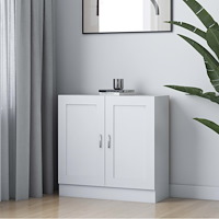 vidaXL Bokhylla vit 82,5x30,5x80 cm konstruerat trä