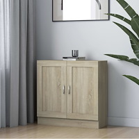 vidaXL Bokhylla sonoma-ek 82,5x30,5x80 cm konstruerat trä