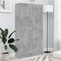 vidaXL Bokskåp betonggrå 82,5x30,5x150 cm konstruerat trä