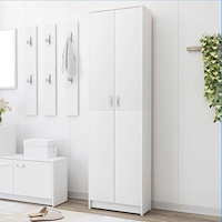 vidaXL Hallgarderob vit 55x25x189 cm konstruerat trä