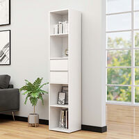 vidaXL Bokhylla vit 36x30x171 cm konstruerat trä