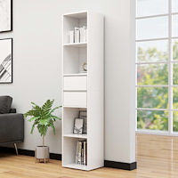 vidaXL Bokhylla vit högglans 36x30x171 cm konstruerat trä