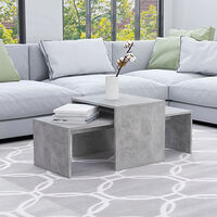 vidaXL Soffbord set betonggrå 100x48x40 cm konstruerat trä