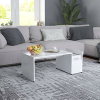 vidaXL Soffbord vit 90x45x35 cm konstruerat trä