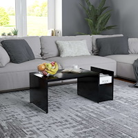 vidaXL Soffbord svart 90x45x35 cm konstruerat trä