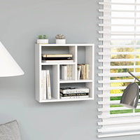 vidaXL Vägghylla vit 45,1x16x45,1 cm konstruerat trä