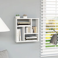 vidaXL Vägghylla vit 45,1x16x45,1 cm konstruerat trä