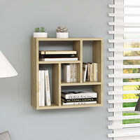 vidaXL Vägghylla sonoma-ek 45,1x16x45,1 cm konstruerat trä