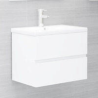 vidaXL Tvättställsskåp vit 60x38,5x45 cm konstruerat trä