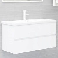 vidaXL Tvättställsskåp vit 90x38,5x45 cm konstruerat trä