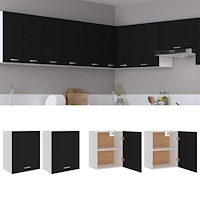 vidaXL Väggskåp “Lyon” 2 st svart 50x31x60 cm konstruerat trä